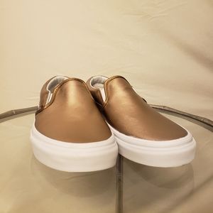 Gold Van's Slip-ons